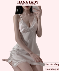 Váy ngủ lụa xẻ tà đơn giản siêu xinh VN028 20