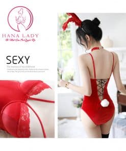 Cosplay thỏ nhung phối ren bodysuit sexy CP212 7 Cosplay thỏ nhung phối ren bodysuit sexy CP212 19