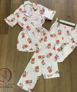 Đồ ngủ pijama lụa tơ họa tiết chocolate ngọt ngào PJ263 4 Đồ ngủ pijama lụa tơ họa tiết chocolate ngọt ngào PJ263 7