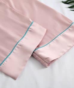 Pijama lụa tơ cộc hồng tím cao cấp PJ273 6 Pijama lụa tơ cộc hồng tím cao cấp PJ273 14