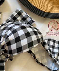 Bikini 2 mảnh tay cánh tiên sọc caro nâng ngực BN099 6 Bikini 2 mảnh tay cánh tiên sọc caro nâng ngực BN099 15