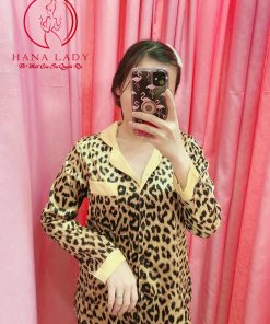 Pijama lụa satin họa tiết da beo PJ287 9 Pijama lụa satin họa tiết da beo PJ287 17