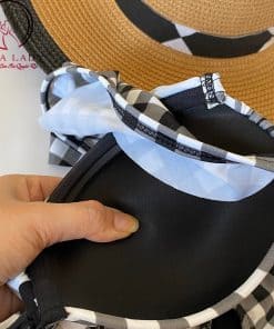 Bikini 2 mảnh tay cánh tiên sọc caro nâng ngực BN099 10 Bikini 2 mảnh tay cánh tiên sọc caro nâng ngực BN099 19