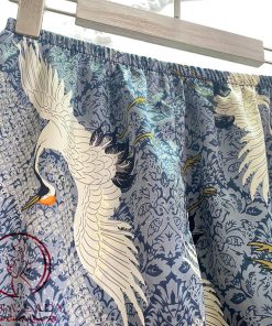 Pijama lụa satin họa tiết chim hạc PJ290 7 Pijama lụa satin họa tiết chim hạc PJ290 14