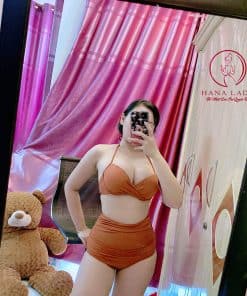 Bikini đồ tắm 2 mảnh lưng cao cam đất sang chảnh BN094 14