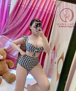 Bikini 2 mảnh tay cánh tiên sọc caro nâng ngực BN099 7 Bikini 2 mảnh tay cánh tiên sọc caro nâng ngực BN099 16