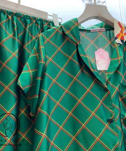 Pijama lụa satin lửng họa tiết lính chì hoàng gia PJ295 6 Pijama lụa satin lửng họa tiết lính chì hoàng gia PJ295 12