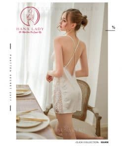 Váy ngủ lụa xẻ tà ren hoa chéo lưng kèm mút ngực VN340 7 Váy ngủ lụa xẻ tà ren hoa chéo lưng kèm mút ngực VN340 13