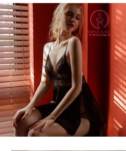 Váy ngủ lụa ren ngực xẻ tà cao cấp VN360 7 Váy ngủ lụa ren ngực xẻ tà cao cấp VN360 15