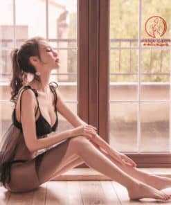 Váy ngủ siêu mỏng xuyên thấu ren hoa ngực cao cấp VN338 6