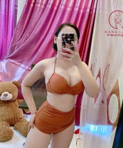Bikini đồ tắm 2 mảnh lưng cao cam đất sang chảnh BN094 13