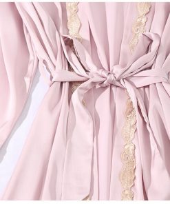 Set ngủ 5 món lụa cao cấp Pink PJ2823 7 Set ngủ 5 món lụa cao cấp Pink PJ2823 12