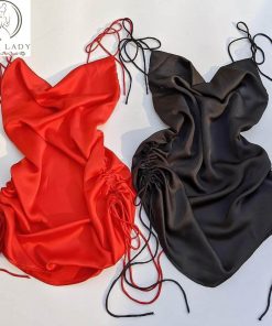 Váy ngủ thiết kế lụa Thái Tuấn dún đùi cổ đỗ VN366 3 Váy ngủ thiết kế lụa Thái Tuấn dún đùi cổ đỗ VN366 10