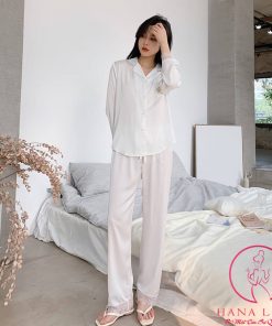 Bộ ngủ pijama lụa tơ túi chữ cao cấp phối ren PJ321 5 Bộ ngủ pijama lụa tơ túi chữ cao cấp phối ren PJ321 10