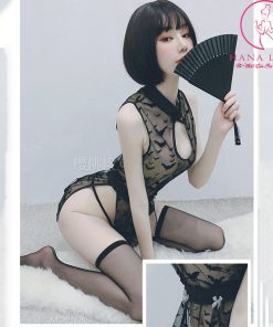 Cosplay sườn xám xuyên thấu họa tiết cánh chim CP222 6 Cosplay sườn xám xuyên thấu họa tiết cánh chim CP222 11