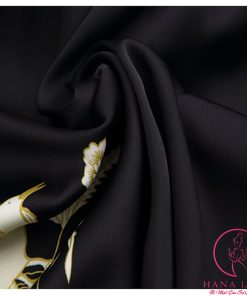 Bộ ngủ lụa tơ 2 dây cao cấp hoa đen PJ335 13