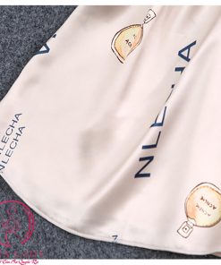 Bộ ngủ lụa tơ 2 dây cao cấp chữ kem PJ336 4 Bộ ngủ lụa tơ 2 dây cao cấp chữ kem PJ336 9