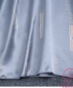 Bộ ngủ lụa 2 dây lụa tơ cao cấp chữ xanh PJ334 9