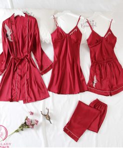 (Tách set) Set lụa 3 món áo dây + quần ngắn + quần dài VN378 7 (Tách set) Set lụa 3 món áo dây + quần ngắn + quần dài VN378 13