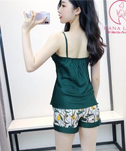 Bộ ngủ 2 dây lụa cao cấp kèm mút ngực PJ327 3 Bộ ngủ 2 dây lụa cao cấp kèm mút ngực PJ327 7