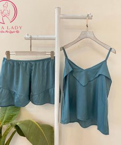 Bộ ngủ lụa 2 dây bèo lụa Thái Tuấn cao cấp PJ349D 10 Bộ ngủ lụa 2 dây bèo lụa Thái Tuấn cao cấp PJ349D 24