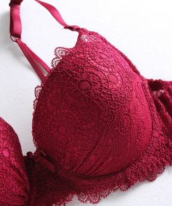 Bộ lót ren sexy nâng ngực quần cạp chéo cao cấp DL014 6 Bộ lót ren sexy nâng ngực quần cạp chéo cao cấp DL014 12