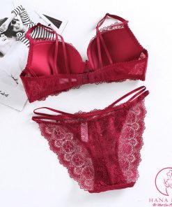 Bộ lót ren sexy nâng ngực quần cạp chéo cao cấp DL014 5 Bộ lót ren sexy nâng ngực quần cạp chéo cao cấp DL014 11