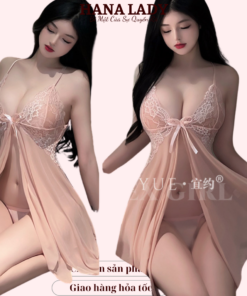 Váy ngủ voan lụa xẻ tà đỏ sexy VN090R 5 Váy ngủ voan lụa xẻ tà đỏ sexy VN090R 16