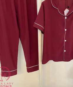 Pijama lụa giấy mềm mịn (may kĩ) cộc trơn PJ364 9 Pijama lụa giấy mềm mịn (may kĩ) cộc trơn PJ364 19