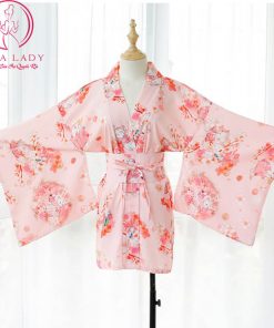 Cosplay Kimono Lụa Hoa Mai Cao Cấp CP226 10