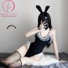 Cosplay Thỏ Bodysuit Nhung Phối Ren Lưới Sexy CP225 2