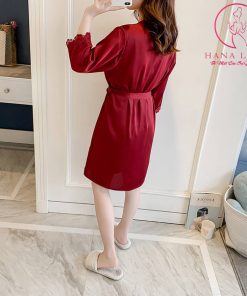 Váy ngủ lụa kèm choàng ren hoa mai cao cấp VN349 5 Váy ngủ lụa kèm choàng ren hoa mai cao cấp VN349 11