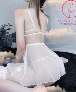 Váy Ngủ Xuyên Thấu Hở Ngực + Quần Không Đáy Sexy VN314W 3 quần chip không đáy