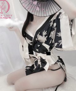 Cosplay kimono hoa anh đào đen sexy CP232 5 Cosplay kimono hoa anh đào đen sexy CP232 11