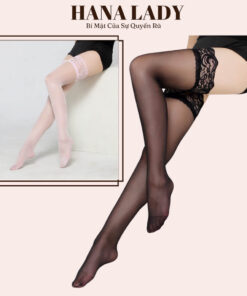 Tất đùi, vớ đùi nữ trơn phối ren sexy cosplay gợi cảm TV04 30