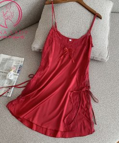 Váy ngủ lụa đan hông sexy VN398 15