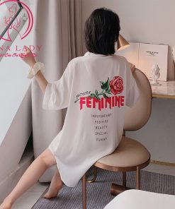 Váy ngủ lụa sơ mi pijama cao cấp PJ381 6 Váy ngủ lụa sơ mi pijama cao cấp PJ381 11