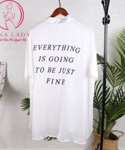 Váy ngủ sơ mi lụa tơ họa tiết chữ cao cấp PJ383 10