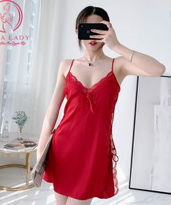 Váy ngủ lụa đan hông sexy VN398 13