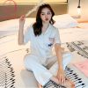 Pijama lục tơ trơn TNQD Gucci cao cấp - trắng PJ397 1