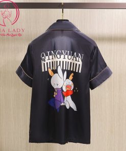 Pijama lục tơ trơn TNQD Gucci cao cấp - đen PJ397B 9