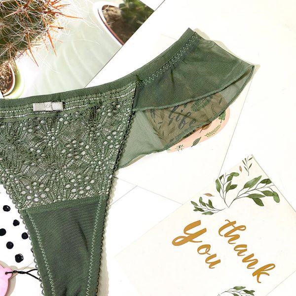 Quần lọt khe bèo ren cao cấp - Xanh LK063G 10