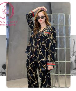 Pijama lụa tơ GC xích sang chảnh PJ414 3 Pijama lụa tơ GC xích sang chảnh PJ414 9
