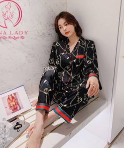 Pijama lụa tơ GC xích sang chảnh PJ414 4 Pijama lụa tơ GC xích sang chảnh PJ414 10