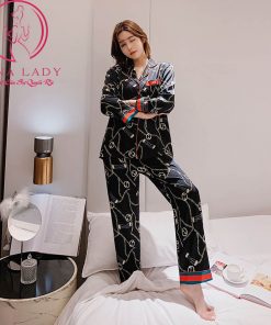 Pijama lụa tơ GC xích sang chảnh PJ414 5 Pijama lụa tơ GC xích sang chảnh PJ414 11
