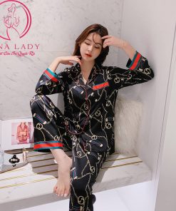 Pijama lụa tơ GC xích sang chảnh PJ414 6 Pijama lụa tơ GC xích sang chảnh PJ414 12