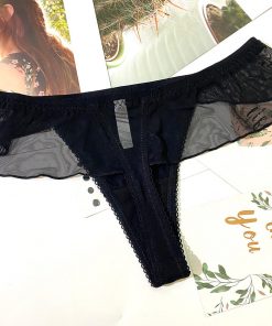 Quần lọt khe bèo ren cao cấp - Đen LK063B 9