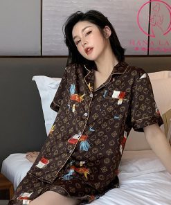 Pijama lụa tơ Gucci Card TNQN cao cấp PJ411 5 Pijama lụa tơ Gucci Card TNQN cao cấp PJ411 11