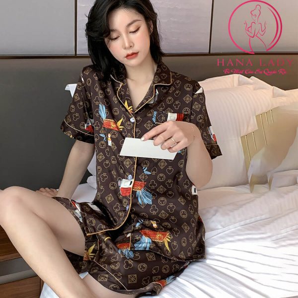 Pijama lụa tơ Gucci Card TNQN cao cấp PJ411 8 Pijama lụa tơ Gucci Card TNQN cao cấp PJ411 14