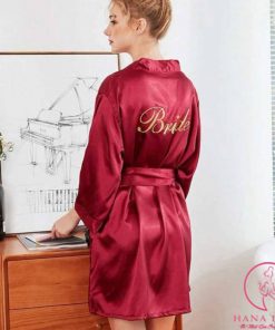 Áo choàng ngủ lụa BRIDE cô dâu cao cấp VN209 12 Áo choàng ngủ lụa BRIDE cô dâu cao cấp VN209 24